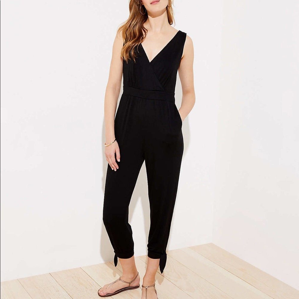 Loft Beach Tie Cuff Jumpsuit